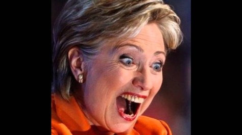 Image result for images of a  devilish smiling Hillary Clinton